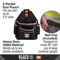 KLEIN 55835MB MODBOX 9 POCKET TOOL AND PARTS PO