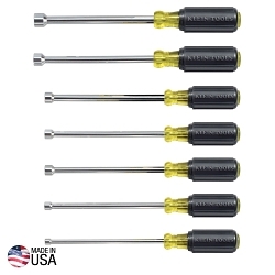 KLEIN 647 NUT DRIVER SET 6-IN SHAFTS 7-PIECE