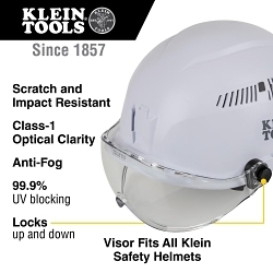 KLEIN VISORCLR SAFETY HELMET VISOR CLEAR