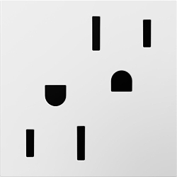 P&S ARTR152-W4 2-MODULE TAMPER-RESISTANT OUTLET