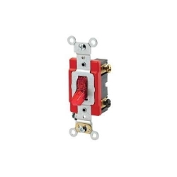 LEV 1222-7PR RD SW TGL LITED 2PO PILOT 20A120/2