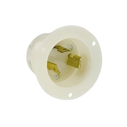 LEV 2645 WH INLET FLNG 2PO 3WI L8-30P 30A480VAC