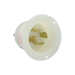 LEV 2755 WH INLET FLNG 4PO4WI L18-30P 30A120/20
