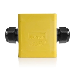 LEV 3099F-2Y 1G RBR YLW BOX FEED THRU