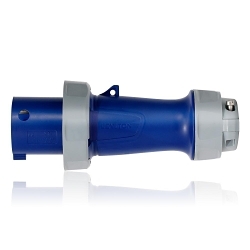 LEV 360P6WLEV 60A/63A PIN & SLEEVE PLUG-BLUE