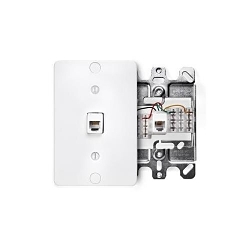 LEV 40253-W MODULAR JACK PHONE 110 6P4C WH