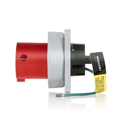 LEV 4100B7WLEV 100 AMP PIN & SLEEVE INLET-RED