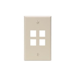 LEV 41080-4IP 4PORT QP WALLPLATE IV