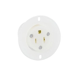 LEV 5279-C WH OUTLET FLNG 2PO 3WI 5-15R 15A12