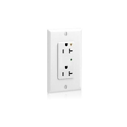 LEV 5380-IGW WH DUP REC 20A125V NON-ALARMED IG B