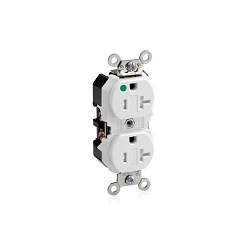 LEV 8300-SGW WH REC DUP HG TR 2PO 3WI 20A125V