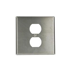 LEV 84039-40 2G SS METAL WP SATIN 302 1DUPL