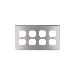 LEV 84041-40 4 GANG 302 SS DUPLEX STANDARD WP