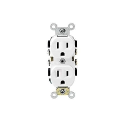 LEV BR15-W REC DUP WH BACK/SD-WIRE FEDSPEC 15A