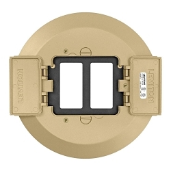 LEV PTC2F-B 2-GANG DECORA FLIP LID FLOOR CO