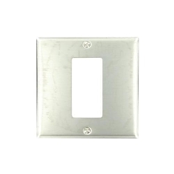 LEV S746-N 2G SS 1DECORA METAL WP SATIN 3