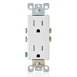 LEV T5325-SW 5-15R DECORA RECEP SELF-GRND T