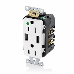LEV T5632-HGW WH COMBI DUP REC/USB HG CHARGER 1