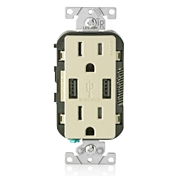 LEV T5632-I IV COMBI DUP REC/USB CHARGER 15A1