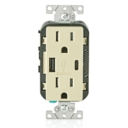 LEV T5633-I DECORA TYPE AC USB 15A 25W IVORY