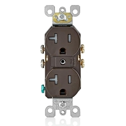LEV T5820 BR REC DUP TR 2POLE 3WI 20A125V