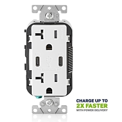 LEV T5835-W DECORA TYPE CC USB 20A 30W WHITE
