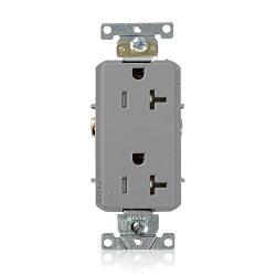 LEV TDR20-GY GR REC DUP DEC TR 2PO 3WI 20A125V
