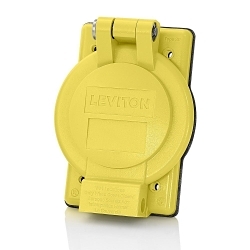 LEV WP1-YL YL CVR WR 15A LOCK 15/20A STR8-IN/
