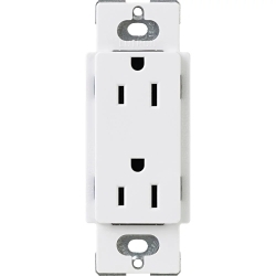 LUTRON CAR-15-WH CLARO 15A DUPLEX RECEPTACLE DE