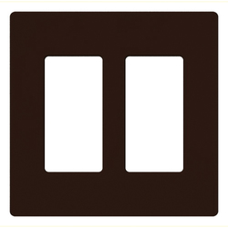 LUTRON CW-2-BR CLARO 2 GANG WALL PLATE FOR DECO