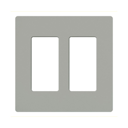 LUTRON CW-2-GR CLARO 2 GANG WALL PLATE FOR DECO