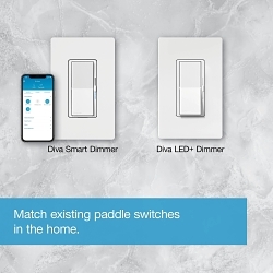 LUTRON DVRF-6L-BL DIVA SMART DIMMER SWITCH FOR