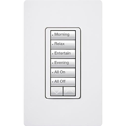 LUTRON RRD-W6BRL-WH SEETOUCH WALL KEYPAD WOR