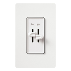 LUTRON S2-LFSQH-WH SKYLARK DUAL DIMMER SWIT