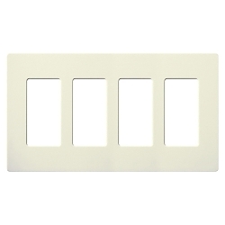 LUTRON SC-4-BI CLARO 4 GANG WALL PLATE FOR DECO