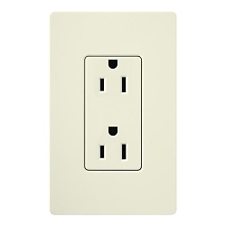 LUTRON SCR-15-BI CLARO 15A DUPLEX RECEPTACLE DE