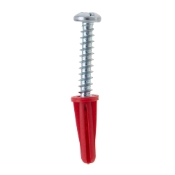 M-TAL WAKJ13 ANCHORS 3/16 RED PLAS WALL ANCR