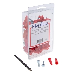 M-TAL WAK14 ANCHORS 1/4 RED PLAS WALL ANCR KIT 1
