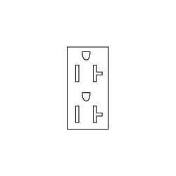 MIDWEST 520R2GFI 20 AMP GFCI RECEPT (NO LEADS)