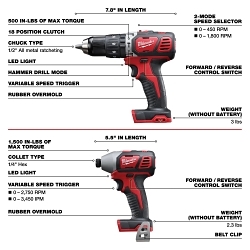 MILW 2696-26 M18 CORDLESS 6-TOOL COMBO KI