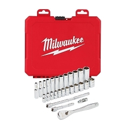 MILW 48-22-9504 1/4-IN DRIVE 28PC RATCHET & SOC