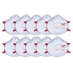 MILW 48-73-4004 10PK N95 VALVED RESPIRATOR WI