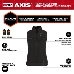 MILW F300B-21S M12 WOMENS HEATED AXIS VEST