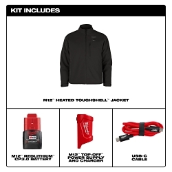 MILW M100B-212X M12 HEATED TOUGHSHELL JACKET
