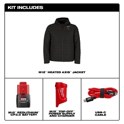MILW M102B-21L M12 HEATED AXIS JACKET