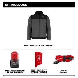 MILW M102G-21M M12 HEATED AXIS JACKET