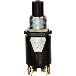 NSI 76020PS PUSHBUTTON M OM. SPST N.O. 0.75A OFF(ON) NYLON SCREW