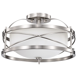 SATCO 60-5331 GINGER 2 LIGHT SEMI-FLUSH WITH ET