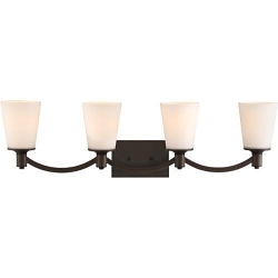 SATCO 60-5974 LAGUNA 4 LIGHT VANITY FOREST BRON
