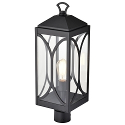 SATCO 60-8124 OAKLYN 1 LIGHT POST TOP MATTE BLA